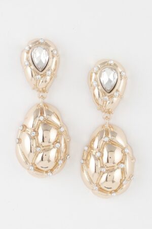 Abstract Pearl Shell Drop Earrings