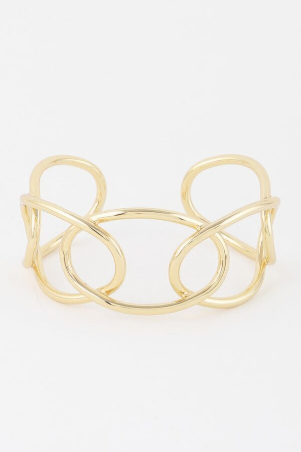 Minimal Wire Open Cuff Bracelet – Sleek Finish
