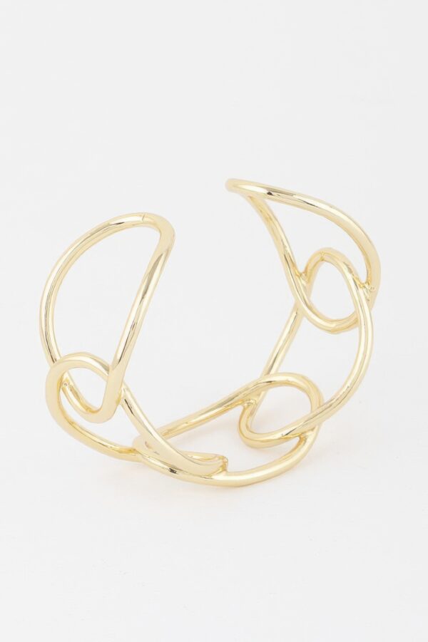 Minimal Wire Open Cuff Bracelet – Sleek Finish