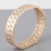 Two-Tone Curb Chain Cuff Bracelet – Open Structured Design