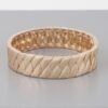 Two-Tone Curb Chain Cuff Bracelet – Open Structured Design