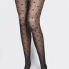 Plus-Size Heart Dot Stretch Stockings