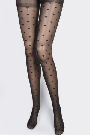 Plus-Size Heart Dot Stretch Stockings
