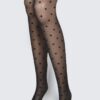 Plus-Size Heart Dot Stretch Stockings