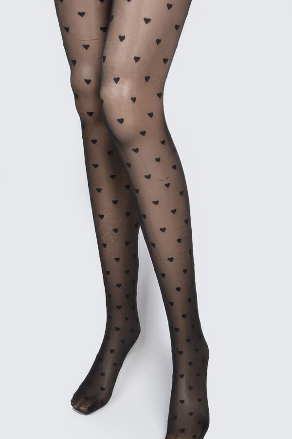 Plus-Size Heart Dot Stretch Stockings