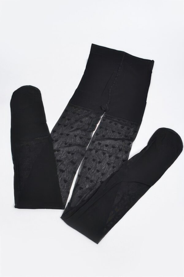 Plus-Size Heart Dot Stretch Stockings