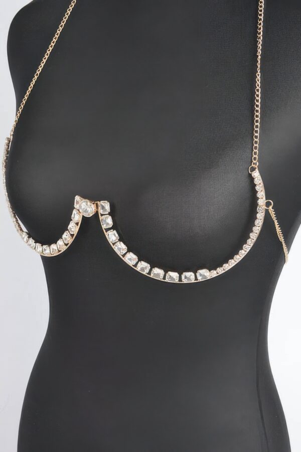 Rhinestone Bra Chain – Layered Sparkle Overlay