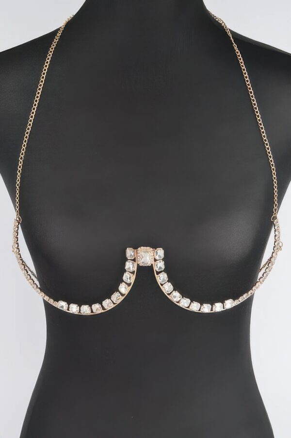 Rhinestone Bra Chain – Cascading Layered Sparkle