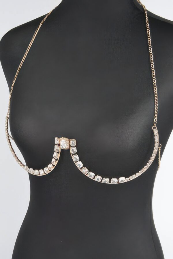 Rhinestone Bra Chain – Cascading Layered Sparkle