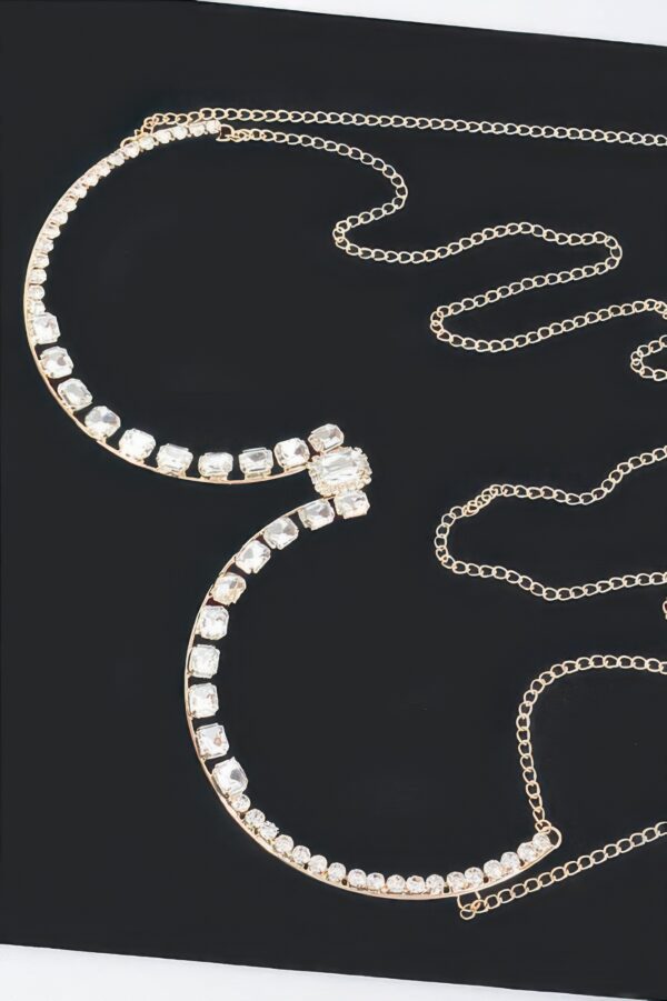 Rhinestone Bra Chain – Cascading Layered Sparkle