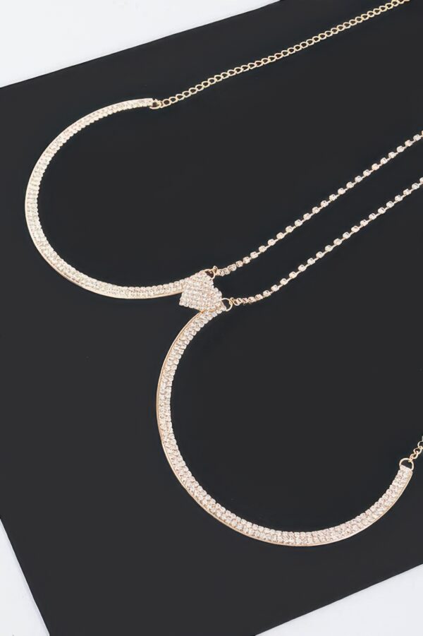 Rhinestone Bra Chain – Draped Mixed Metal Accent