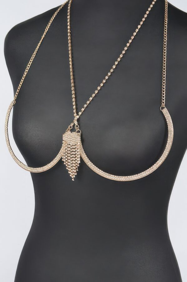 Rhinestone Bra Chain – Contoured Sparkle Accent