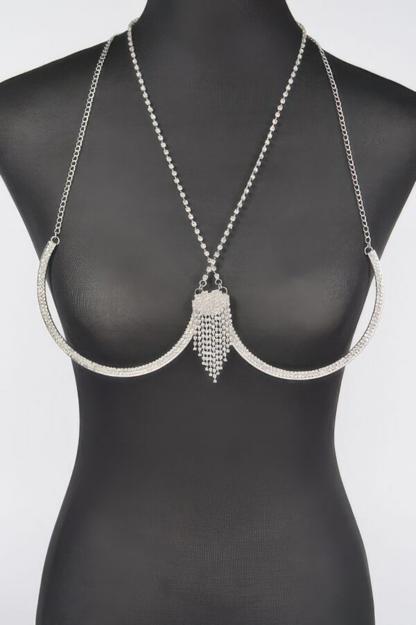 Rhinestone Bra Chain – Contoured Sparkle Accent