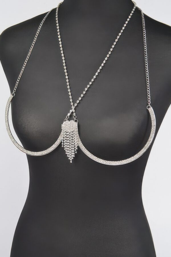 Rhinestone Bra Chain – Contoured Sparkle Accent