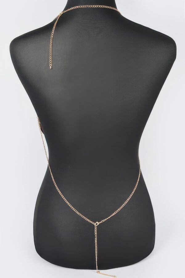 Layered Rhinestone Bra Chain – Cascading Sparkle
