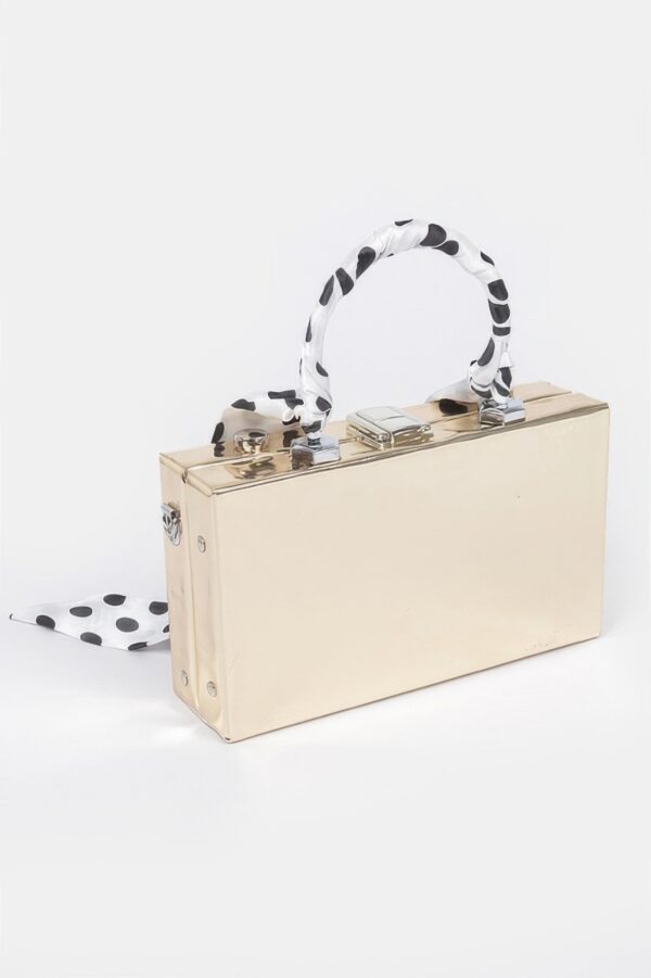 Mirror Vegan Leather Camera Clutch with Clear Panels