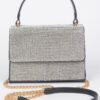 Rhinestone Top-Handle Evening Bag – Structured Sparkle