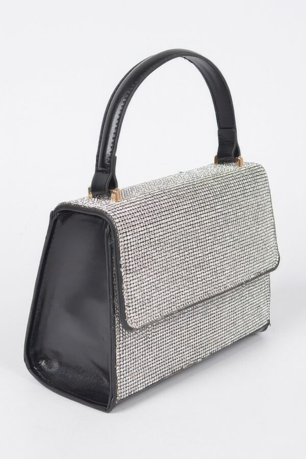 Rhinestone Top-Handle Evening Bag – Structured Sparkle