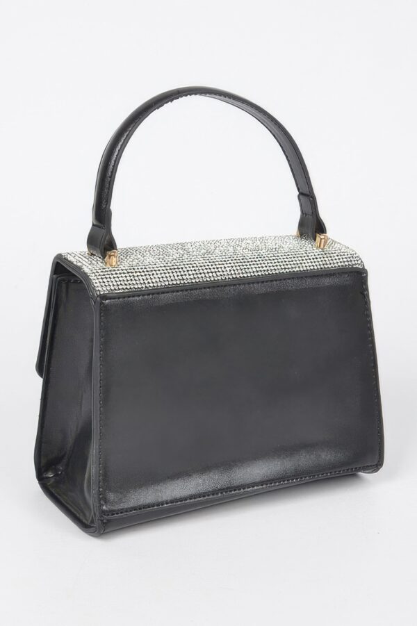 Rhinestone Top-Handle Evening Bag – Structured Sparkle