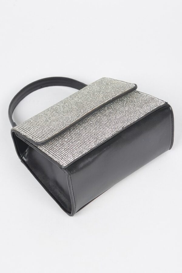 Rhinestone Top-Handle Evening Bag – Structured Sparkle