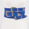 Multi-Buckle Wide Elastic Waist Belt – Polyurethane
