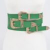 Multi-Buckle Wide Elastic Waist Belt – Polyurethane