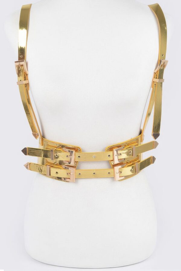 Vegan Harness with Metal Buckles – Strappy Layering