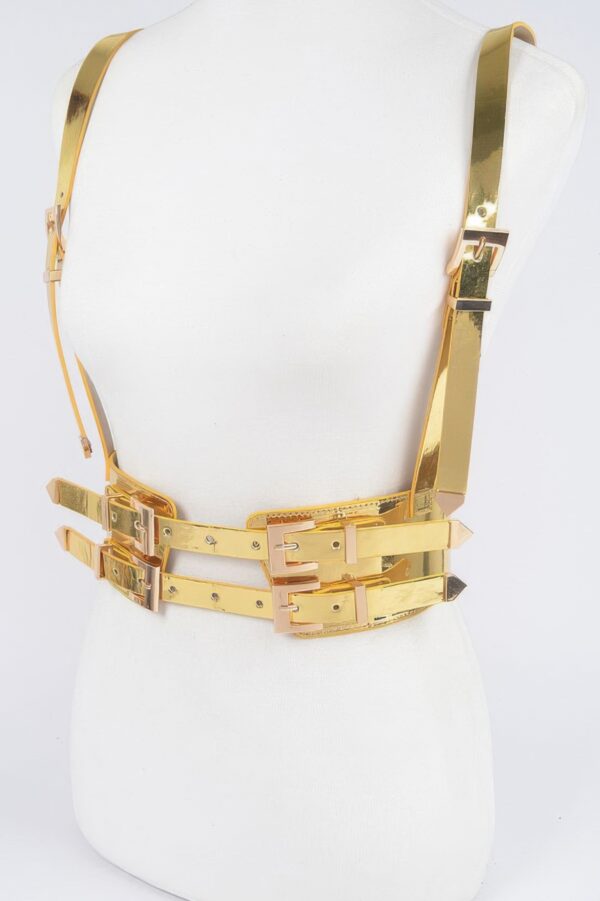 Vegan Harness with Metal Buckles – Strappy Layering