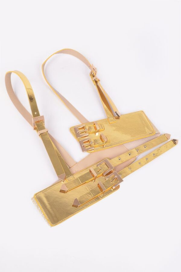 Vegan Harness with Metal Buckles – Strappy Layering