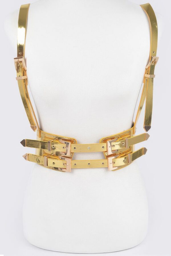 Plus-Size Vegan Harness – Metal Buckle Accent