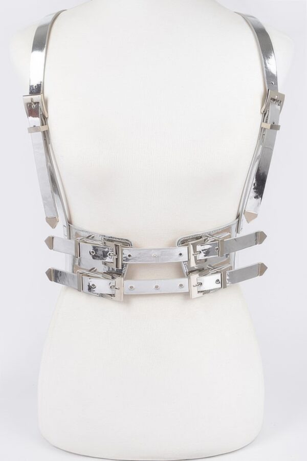 Plus-Size Vegan Harness – Metal Buckle Accent