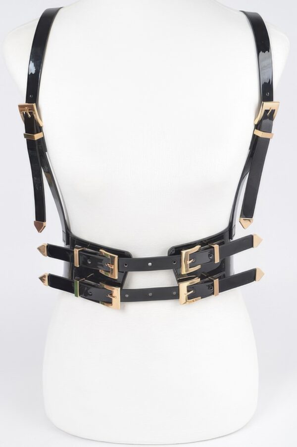Plus-Size Faux Leather Strappy Harness