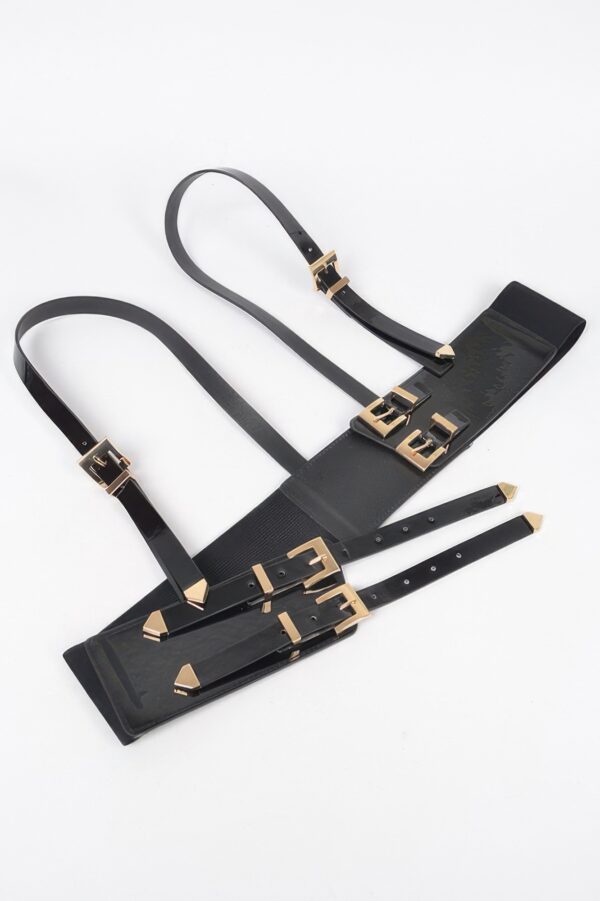 Plus-Size Faux Leather Strappy Harness