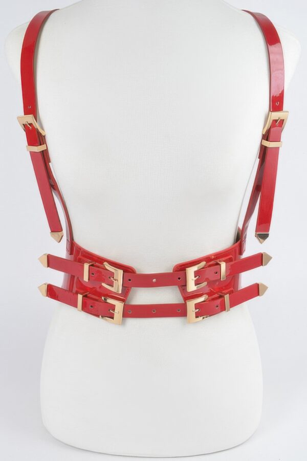 Plus-Size Faux Leather Strappy Harness