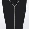 Rhinestone Necklace – Delicate Sparkle, 15.5 in