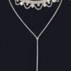 Rhinestone Necklace – Delicate Sparkle, 15.5 in