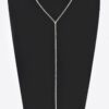 Rhinestone Necklace – Delicate Sparkle, 15.5 in
