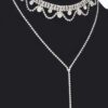 Rhinestone Necklace – Delicate Sparkle, 15.5 in