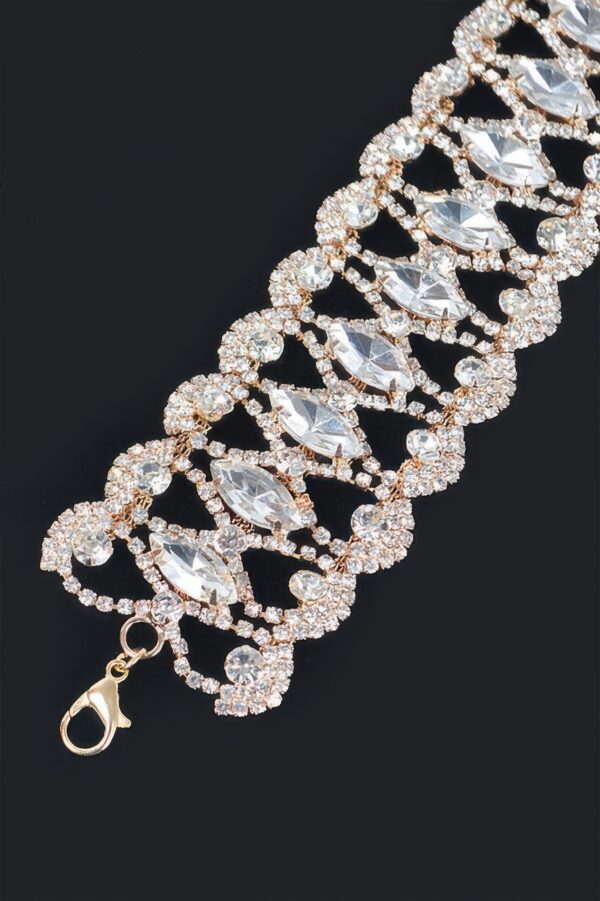 Rhinestone Collar Necklace – 14.5 inch Close-Fit