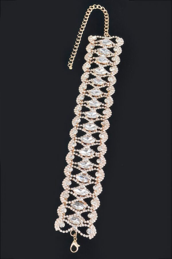 Rhinestone Collar Necklace – 14.5 inch Close-Fit