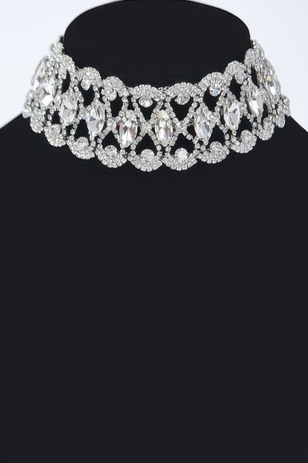 Rhinestone Collar Necklace – 14.5 inch Close-Fit