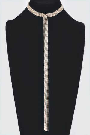 Rhinestone Collarbone Necklace – 15-inch Sparkle