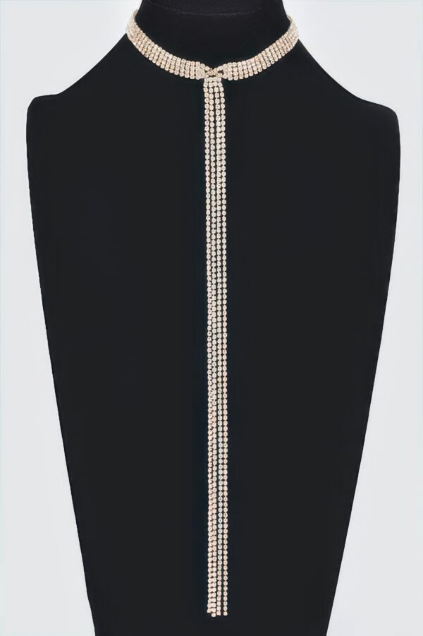 Rhinestone Collarbone Necklace – 15-inch Sparkle