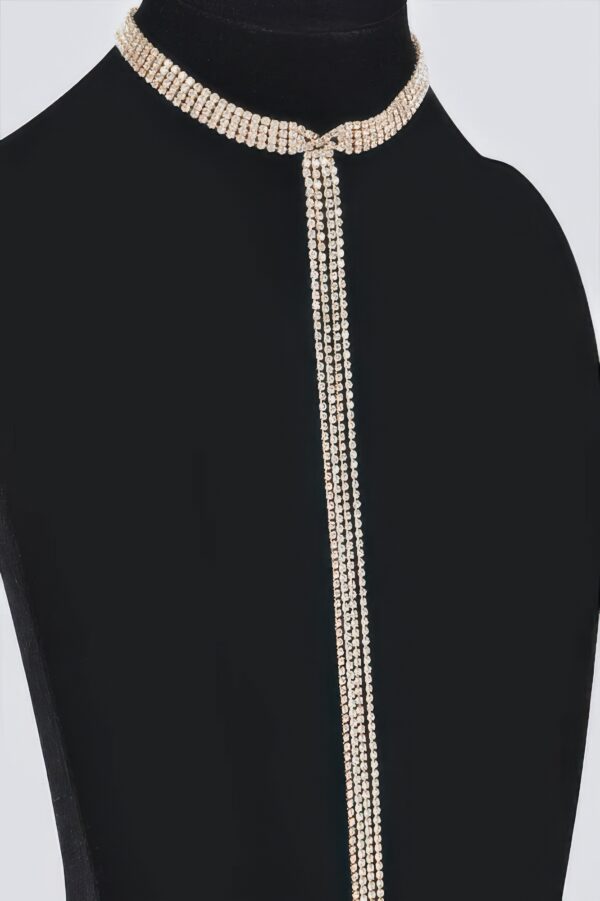 Rhinestone Collarbone Necklace – 15-inch Sparkle