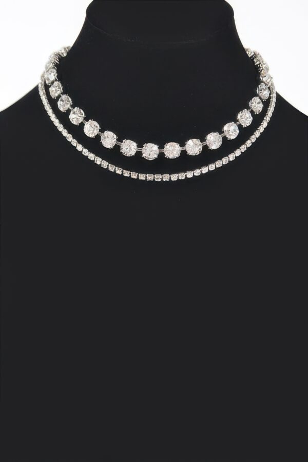 Rhinestone Necklace – 17.5 in Luminous Finish