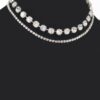 Rhinestone Necklace – 17.5 in Luminous Finish