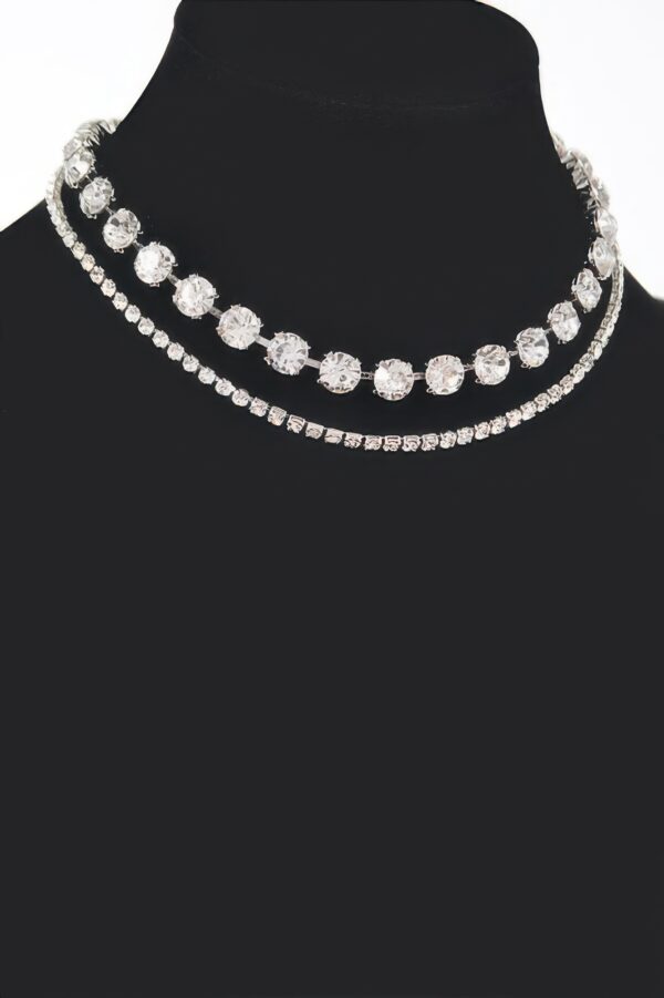 Rhinestone Necklace – 17.5 in Luminous Finish