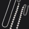 Rhinestone Necklace – 17.5 in Luminous Finish