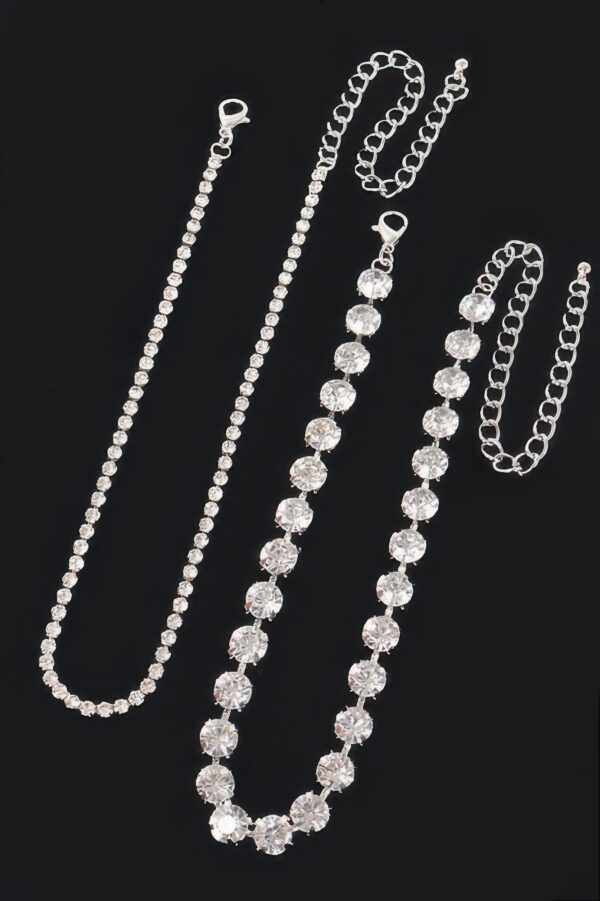 Rhinestone Necklace – 17.5 in Luminous Finish
