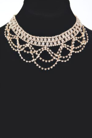 Double-Strand Rhinestone Necklace – Layered Sparkle